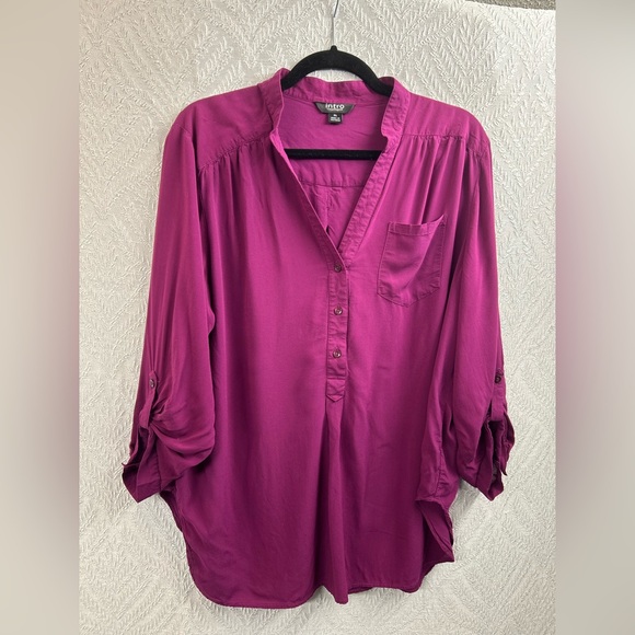 Intro Pullover tunic / Henley-style blouse. - Picture 2 of 10
